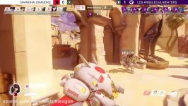 Shanghai Dragons vs Los Angeles Gladiators Map 2 Temple of Anubis  OWL S1 Stage 1 Week 1