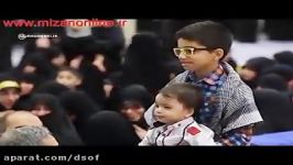 لحظاتی دیدار فرزندان شهدای مدافع حرم رهبر انقلاب