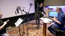 Tom Hiddleston Eddie Redmayne Maisie Williams recording Early Man voices – behind the scenes