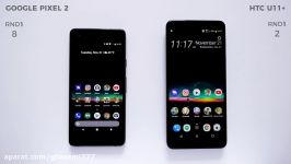 HTC U11+ U11 Plus versus Google Pixel 2 speed test