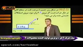 فیزیک کنکور موسسه حرف آخرتست دینامیک اصطکاک کامیار