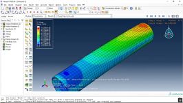 شبیه سازی بارگذاری تکراری روی یک لوله فلزی در آباکوس