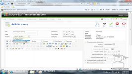ساخت وب سایت بتوسط Joomla درس 36 مقاله در بخش دسته Article in section and category