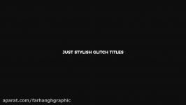 دانلود پروژه افترافکت Glitch Titles افکت های متنی جذاب