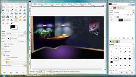 برنامه ویرایش عکس رایگان گیمپ Gimp درس 45 مشابه ساز پرسپکتیو Perspective clone