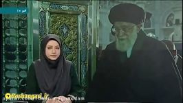 حضور امام خامنه ای در مرقد امام گلزار شهدا صبح امروز