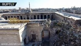 Drone footage captures Chechnya funded restoration work at Aleppos Great Mosque