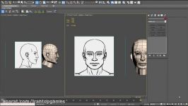 3D Studio MAX  Character Modeling  Part 08 head model