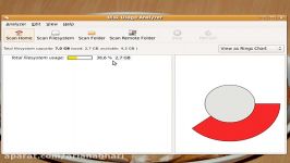 تدریس لینوکس اوبنتو Linux Ubuntu درس 27 تحلیلگر دیسک Disk usage analyzer