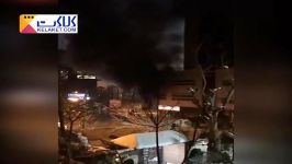 آتش سوزی ساختمان بانک پارسیان شهرک غرب