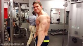 Tricep pushdowns with wide bar grip superset close grip push downs