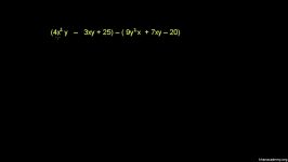 2 Subtracting polynomials  two variables