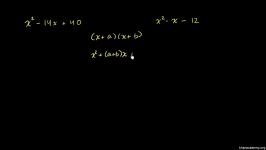 18 Factoring quadratics as x+ax+b example 2