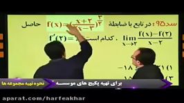 ریاضی کنکور موسسه حرف آخرحل تست کنکور مشتق منتظری