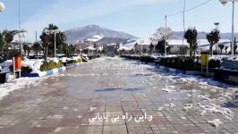 پارک نیلکوه گالیکش در یک روز برفی زمستانی