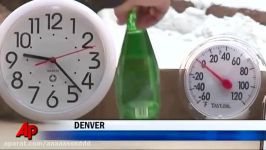 Raw Video Deep freeze Shatters Bottle