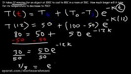 Newtons Law of Cooling Calculus Example Problems Differential Equations