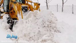 حجم برف عملیات برف روبی در روستای چورت