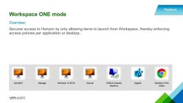 VMware Horizon 7.2 Workspace ONE mode