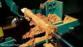 Dangerous Biggest Wood Lathe Chainsaw Work Fastest CNC Intelligent Technology Unusual Woodwork