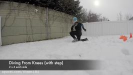 Goalkeeper training in the snow