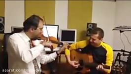 Persian Music Bezan Tar Babak Sabetian on Violin Amel Crnojevic on Guitar  بزن تار بابک ثابتیان