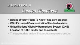 Construction Safety Training  Lesson 6 Hazardous Communication