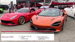 درگ مک لارن 720s فراری f12 قدرت 800 اسب بخار.