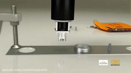 Stud Welding Animation Video Showing Capacitor Discharge Drawn Arc Short Cycle Processes.