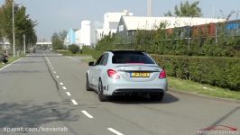 Mercedes C63 S AMG  Donuts Burnouts Launch Control