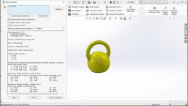 تکمیل ویژگی های مس سالیدورک solidworks mass properties