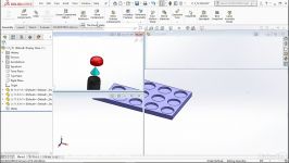 ساخت الگوی خطی سالیدورک solidworks linear patterns