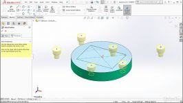 ساخت سوراخ خودکار solidworks Hole Wizard سالیدورک 2018