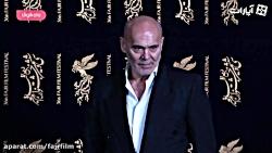 جمشید هاشم پور روی فرش قرمز جشنواره فیلم فجر