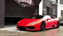 LAMBORGHINI HURACÁN wrapped SATIN CHROME RED