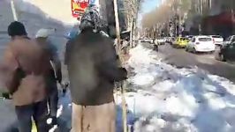 گزارش خبرنگار شهریارنگار برف روبی توسط شهرداری شهریار