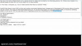 آموزش نصب کنترل پنل رایگان CENTOS WEB PANEL