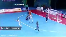 گل ایران توسط حسن زاده در فینال فوتسال قهرمانی آسیا
