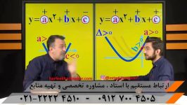 آموزش تابع درجه دو توسط استاد منتظری 3 ریاضی کنکور