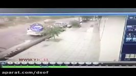 لحظه تصادف هولناک پراید در تهرانپارس