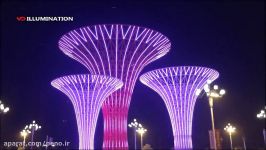 programmable color changing LED pixel light for outdoor sculpture lighting