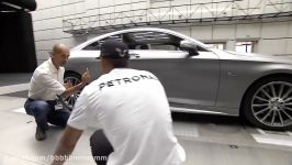 Lewis Hamilton visit in the Mercedes wind tunnel and in the driving simulator