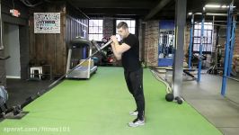 How To Landmine Lunge Press اموزش