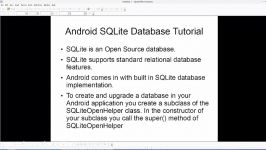 Android SQLite Database Tutorial 1 # Introduction + Creating Database and Tables Part 1