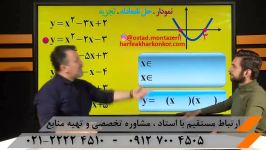 آموزش تابع درجه دو استاد منتظری 5  ریاضی کنکور