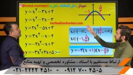 آموزش تابع درجه دو استاد منتظری 7 ریاضی کنکور