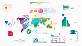 دانلود پکیج اینفوگرافی متحرک تجاری افترافکت Infographic