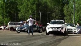 Bugatti Veyron vs Nissan Juke R DRAG RACE