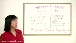 تفاوت بین Affect Effect در زبان انگلیسی