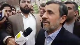 سخنان دکتر احمدی نژاد در حرم امام امام راضی نیست